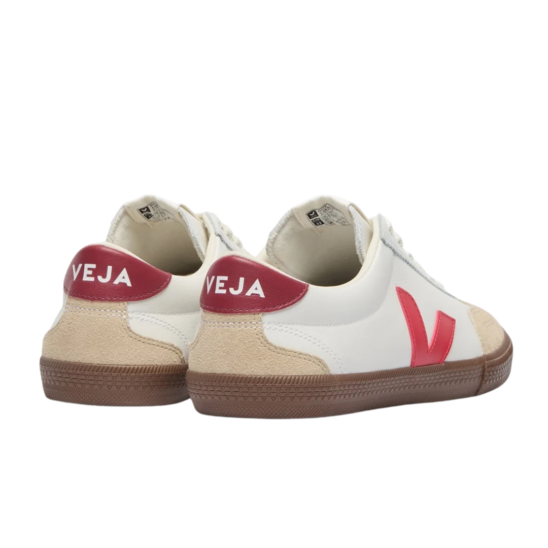 Tênis Veja Feminino Volley White Pekin Bark Couro Branco 3