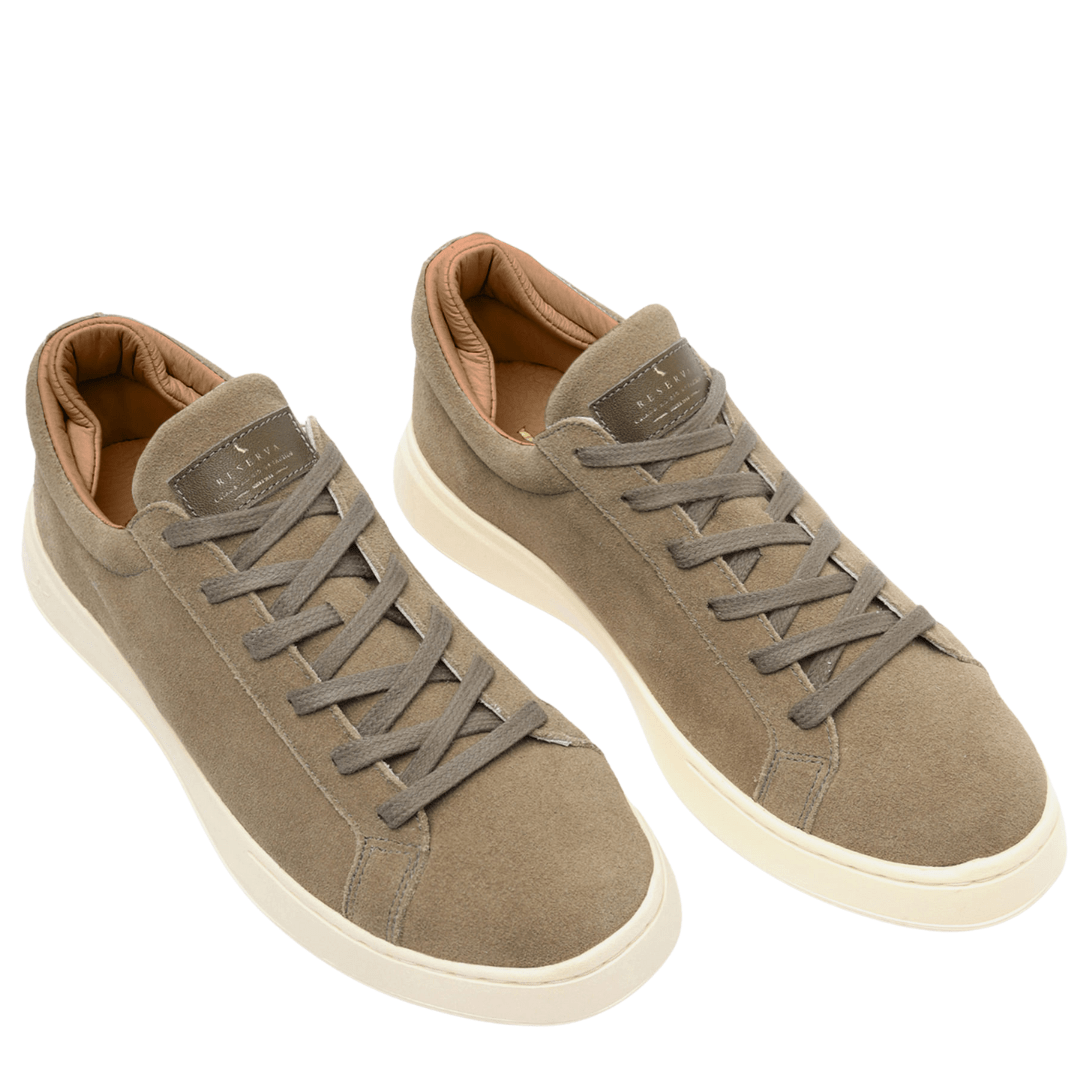 Tênis Reserva Masculino Rufy Cimento Natural Couro Camurça Marrom 2