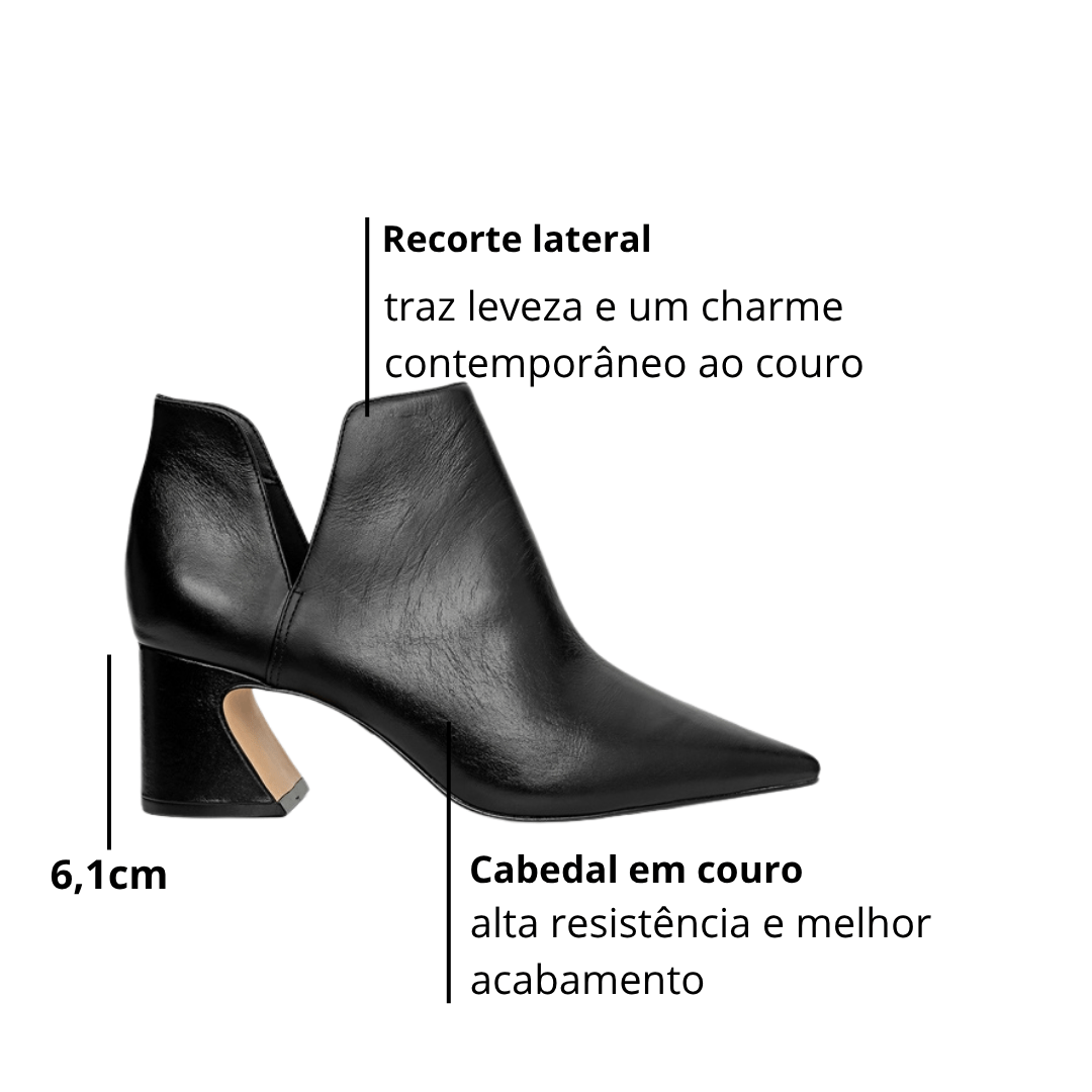Bota Carrano Feminina Salto Wave Preto Couro Preto 2