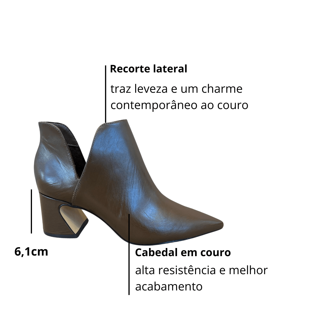Bota Carrano Feminina Salto Wave Marrom Couro Marrom 2