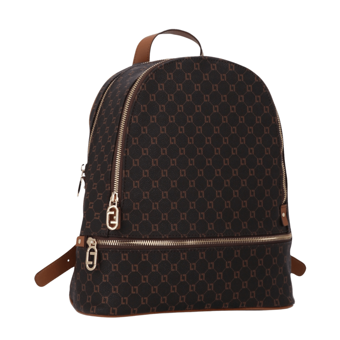 Mochila Luz da Lua Marrom Monograma Couro Marrom 3