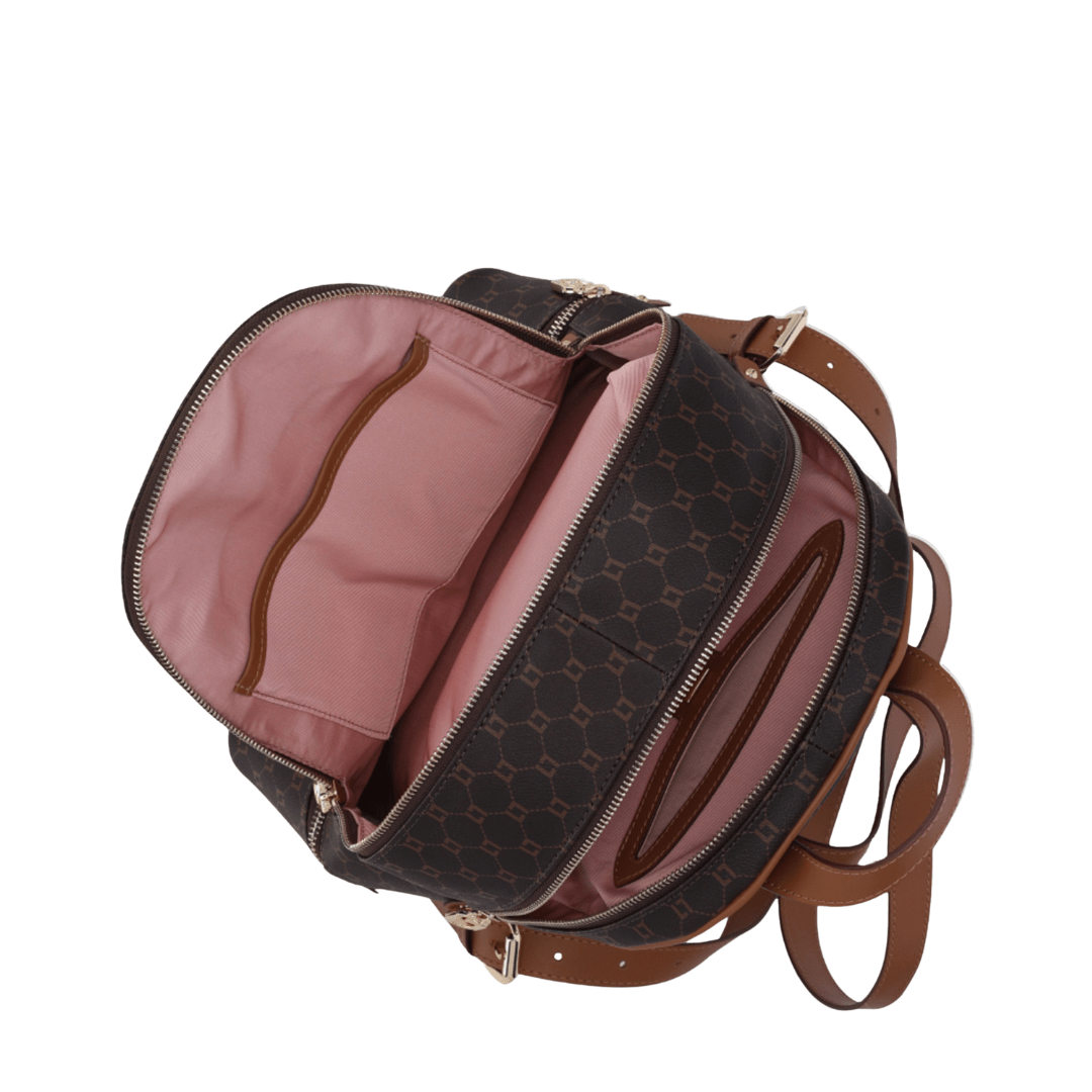 Mochila Luz da Lua Marrom Monograma Couro Marrom 4