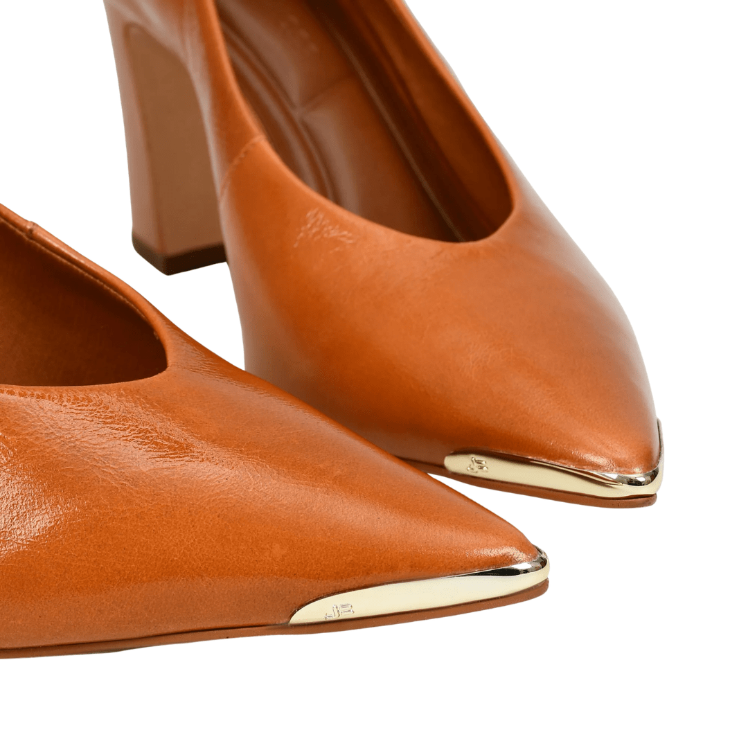 Scarpin Jorge Bischoff Feminino Caramelo Couro Caseinado Caramelo 2