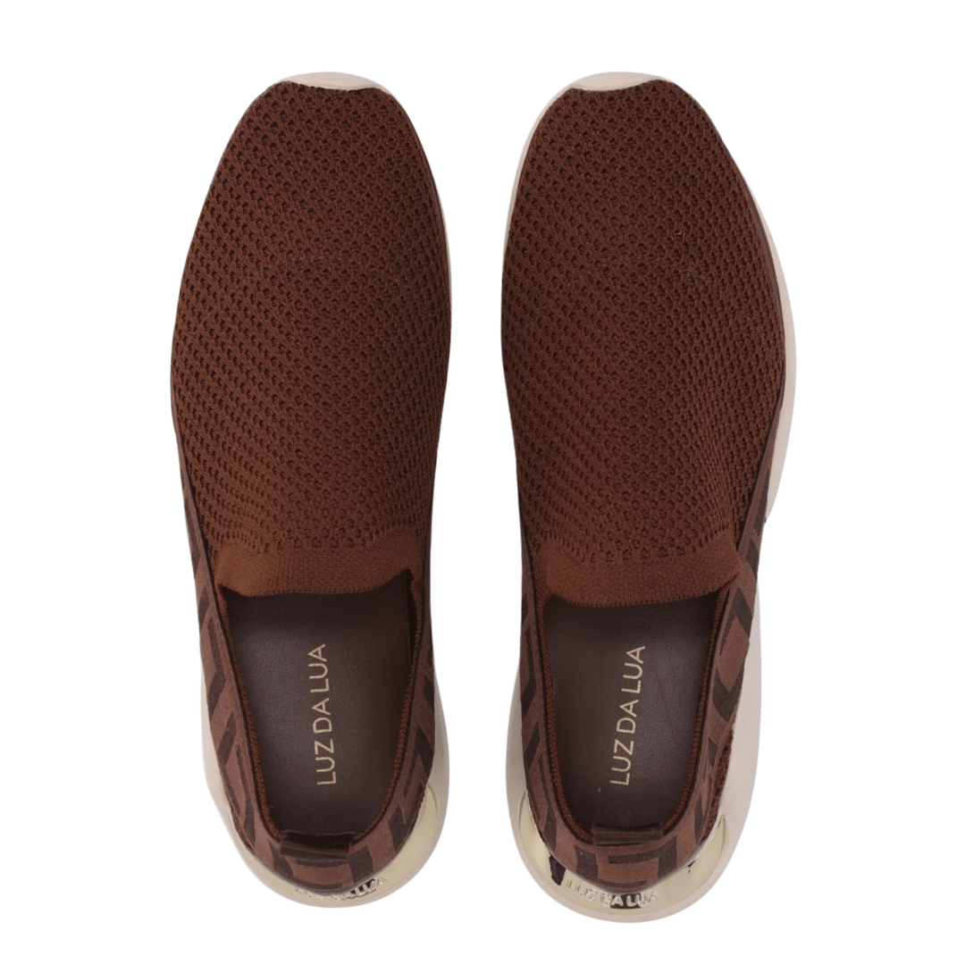 Tênis Luz da Lua Feminino Space Knit Trufa Marrom 3