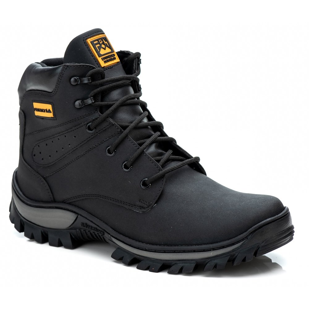 Bota Coturno Adventure Masculino Cano Medio Cadarco Sola Leve Borracha Confortavel Dia a Dia