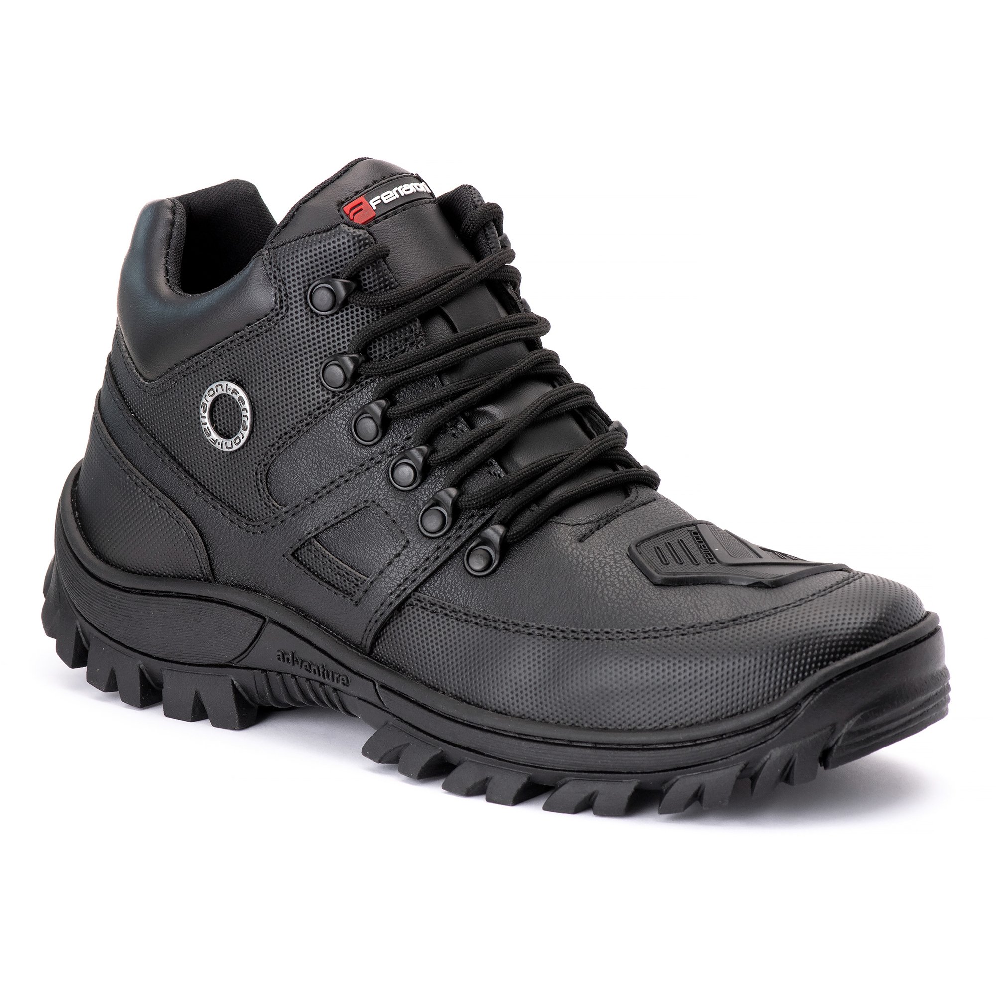Bota Coturno Motociclista Sola Tratorada Estilo Conforto Moda Casual Masculino Cano Curto Cadarco