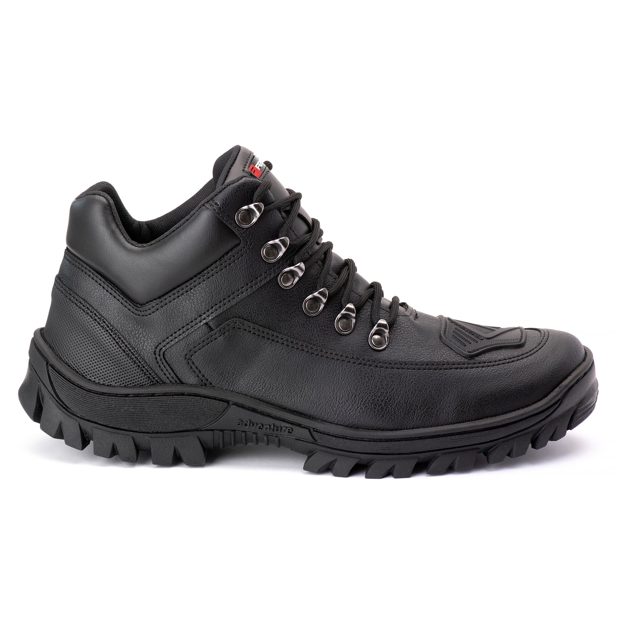 Bota Coturno Motoqueiro Ferraroni Com Cadarco Preto 2