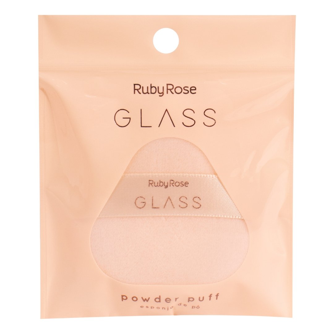 Esponja de Maquiagem Powder Puff GLASS - Hbs04 - Ruby Rose Bege 3