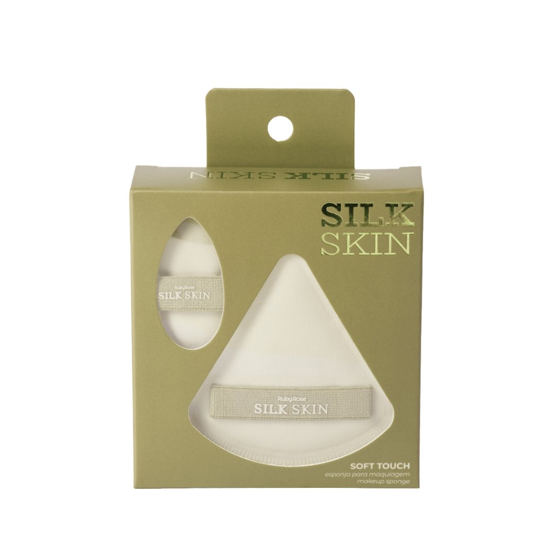Esponja para Maquiagem Soft Touch Silk Skin - HBA7001 - Ruby Rose Verde 2