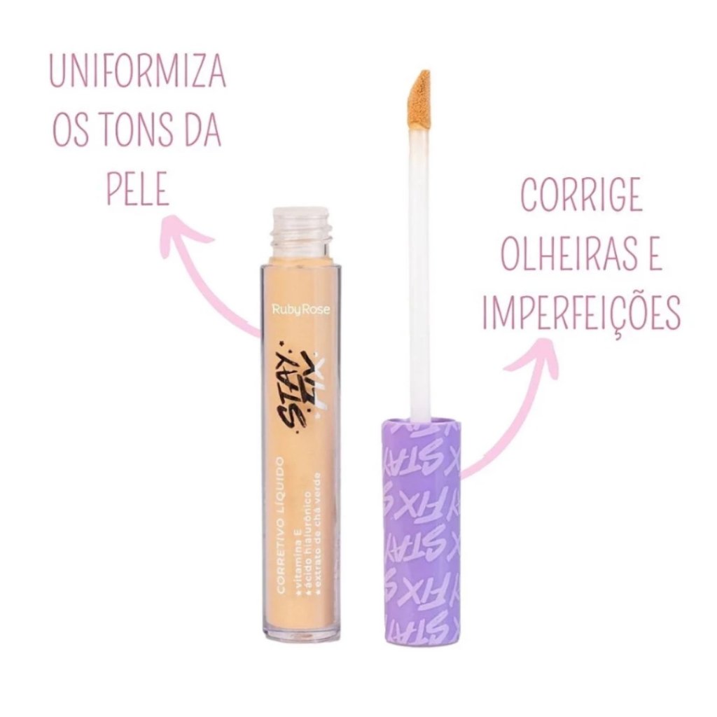 Corretivo Liquido Stay Fix - Hb912 - Ruby Rose Cor MC50 2
