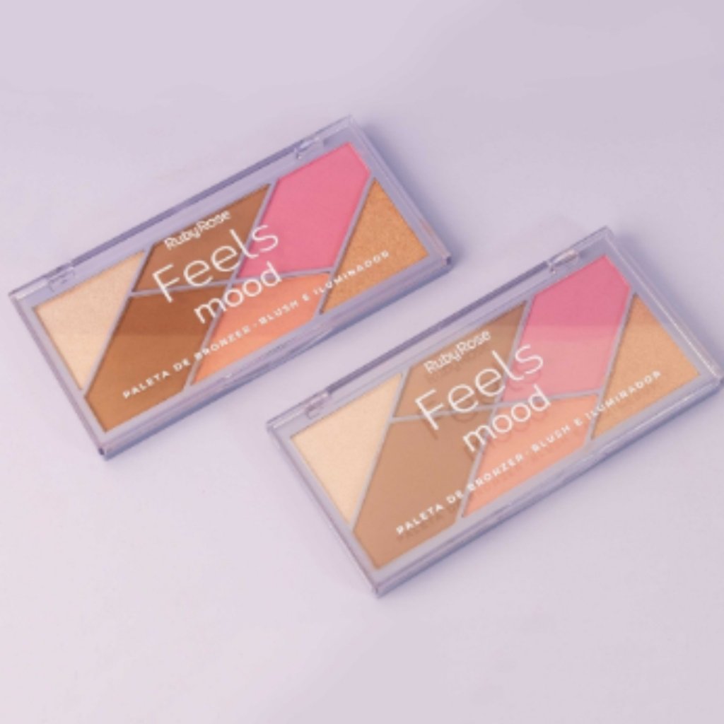 Paleta De Bronze Blush E Iluminador  - Hb7528 - Ruby Rose