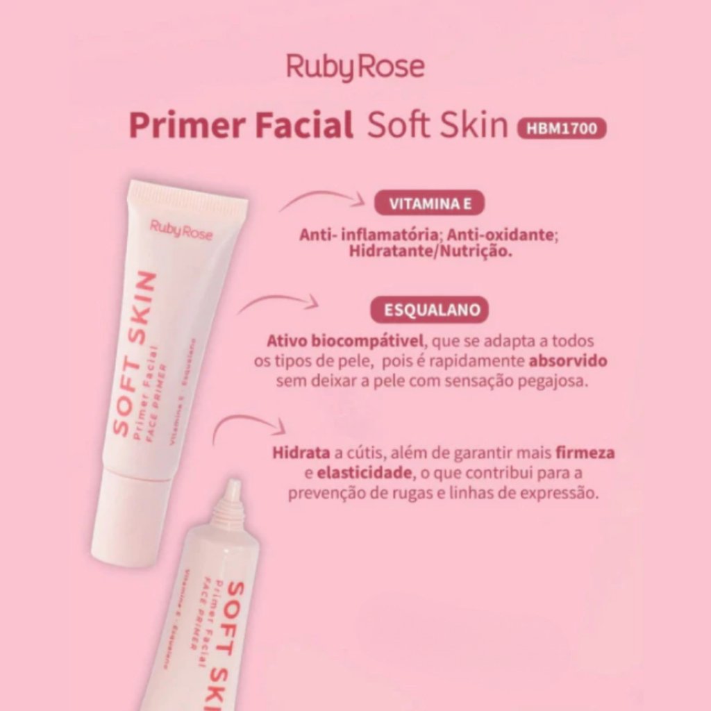 Primer Facial Soft Skin - HBM1700 - Ruby Rose ÚNICO 4