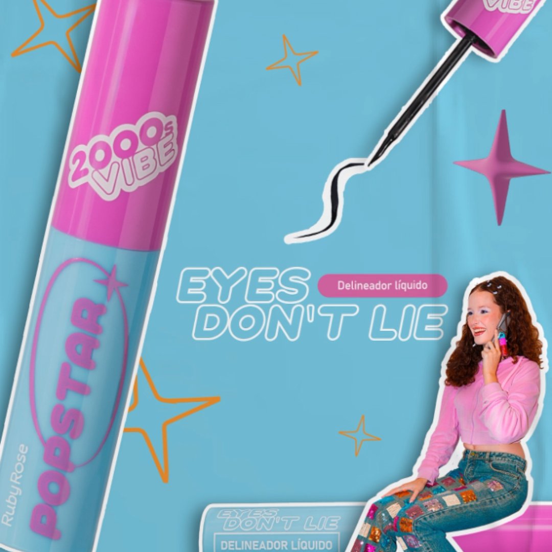 Delineador Liquido Eyes Dont Lie Popstar - HBE2101 - Ruby Rose Preto 4