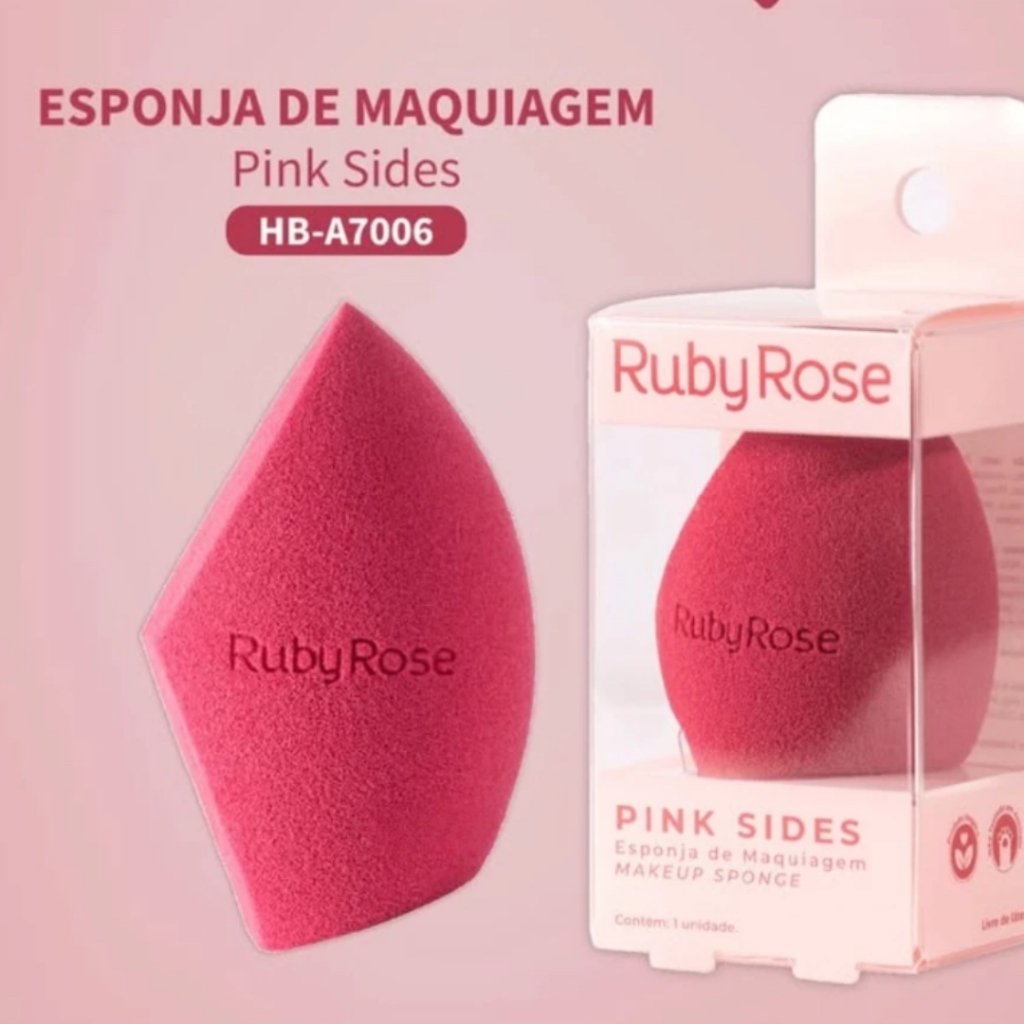 Esponja de Maquiagem Pink Sides - HBA7006 - Ruby Rose Rosa 4