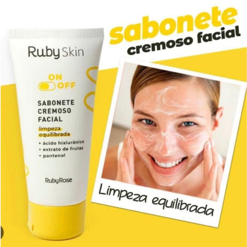 Sabonete Cremoso Hidratacao facial On Off - HB327 - Ruby Rose ÚNICO 2