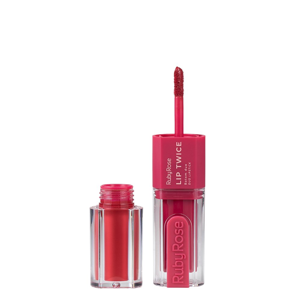 Batom Duo Lip Twice Linha Rosa - HBL6101 - Ruby Rose