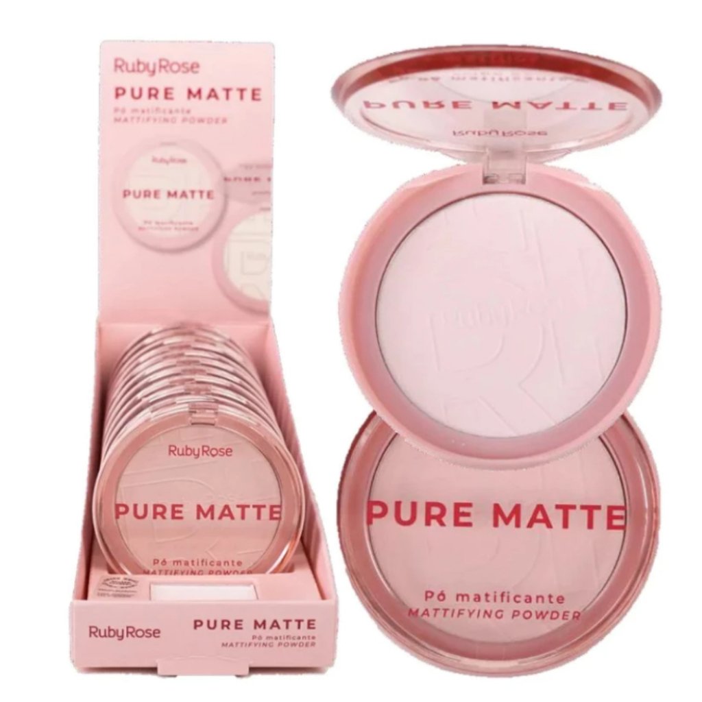 Po Compacto Matificante Pure Matte - Hbm402 - Ruby Rose Bege 4