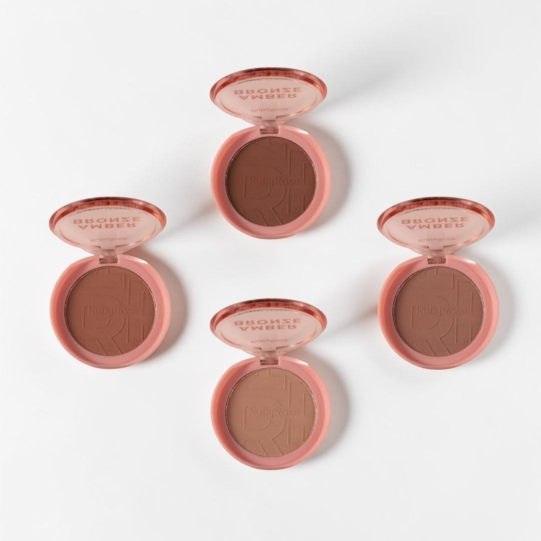 Bronzer Compacto Amber Bronze - Hbm202 - Ruby Rose Tropical Tan 3
