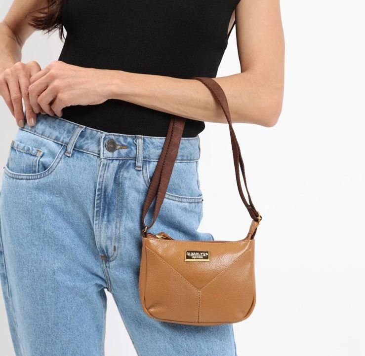 BOLSA FEMININA EM COURO Marrom 3