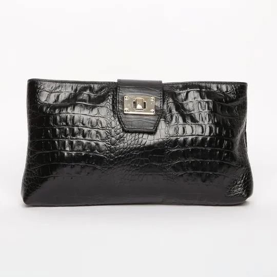 CLUTCH FEMININA EM COURO