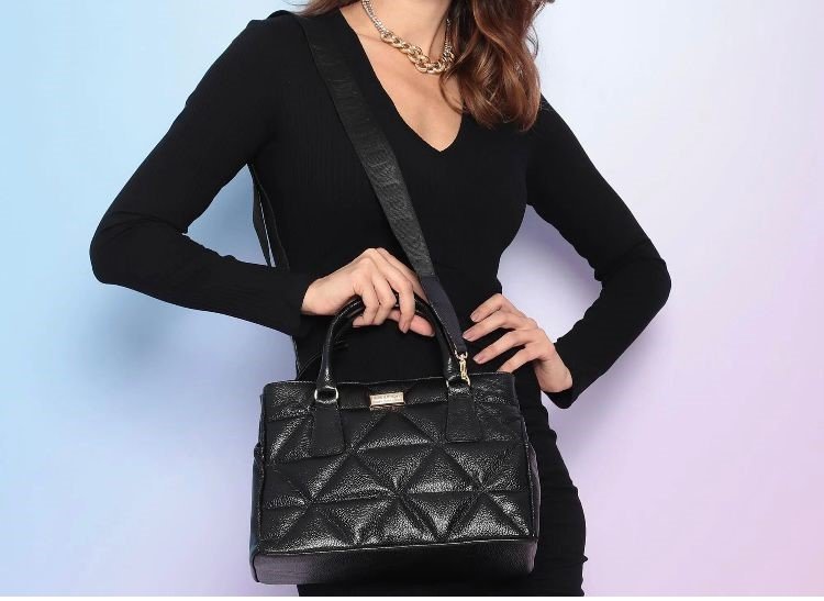 BOLSA FEMININA EM COURO Preto 4