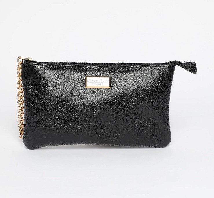 CLUTCH FEMININA EM COURO