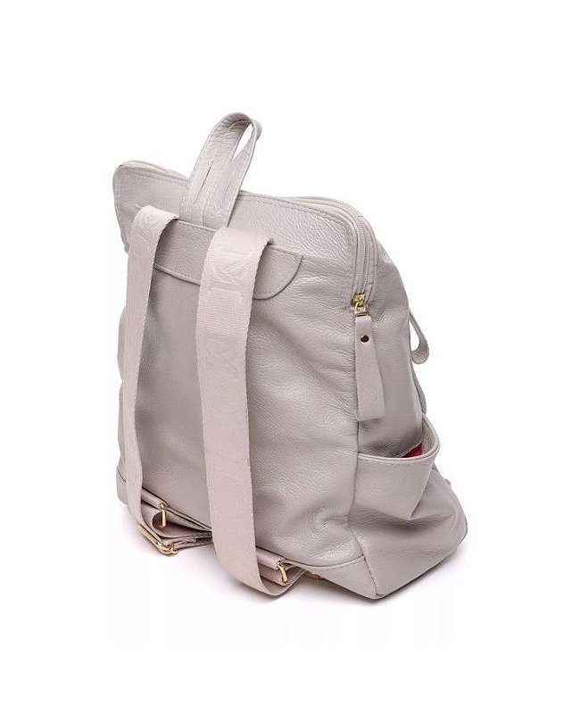 MOCHILA FEMININA EM COURO Marfim 2