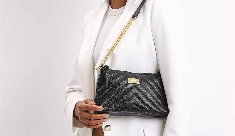 BOLSA FEMININA EM COURO Preto 4
