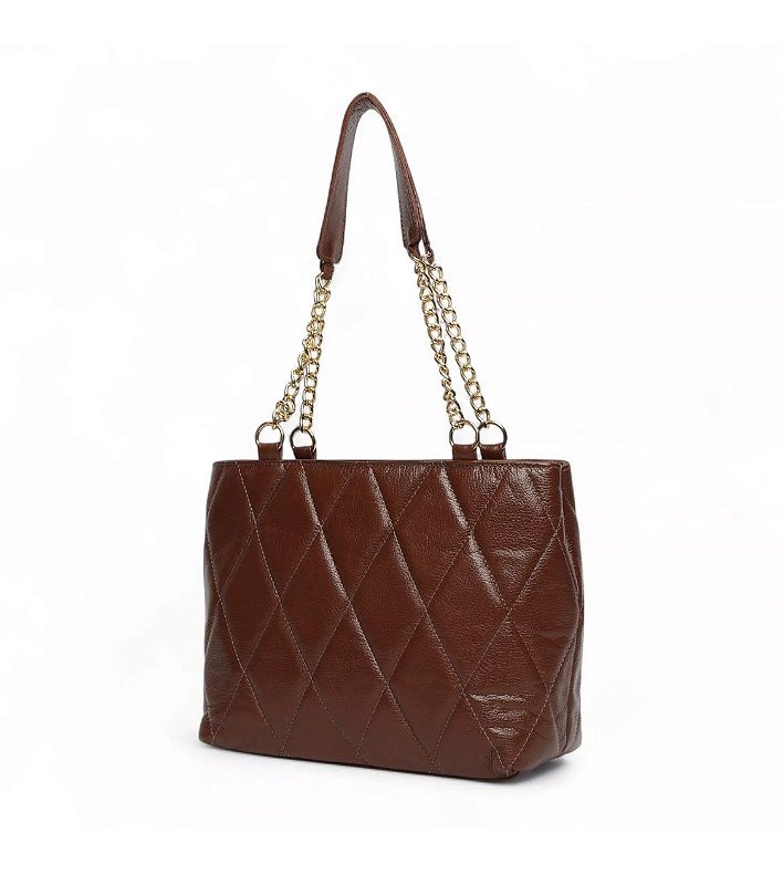 BOLSA FEMININA EM COURO Marrom 2