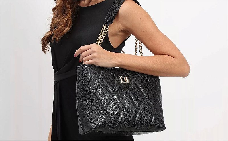 BOLSA FEMININA EM COURO Preto 3