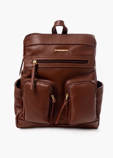 MOCHILA FEMININA EM COURO