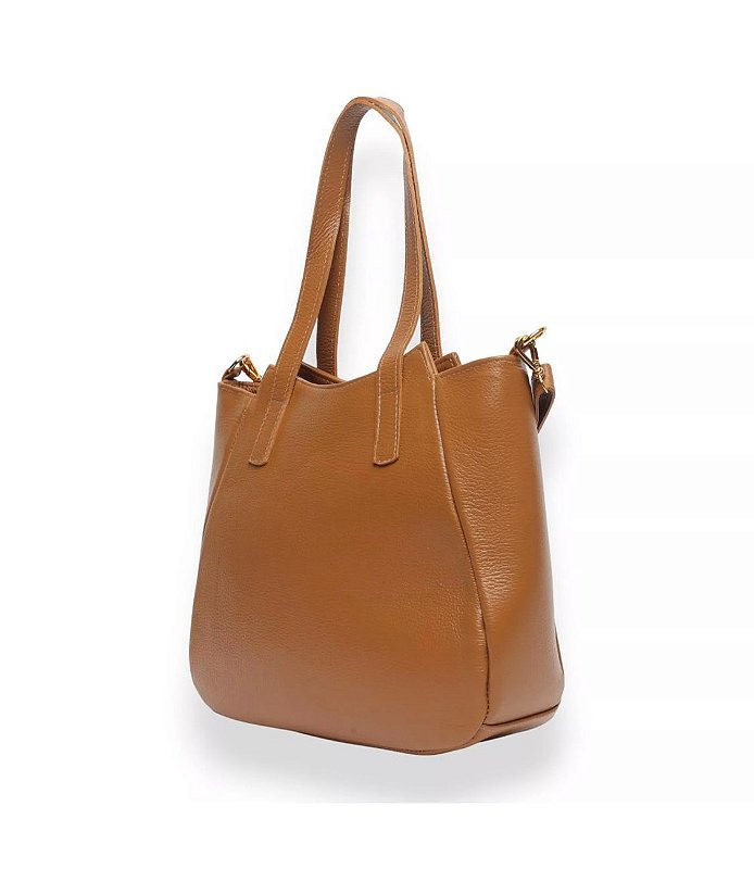 BOLSA FEMININA EM COURO Caramelo 2