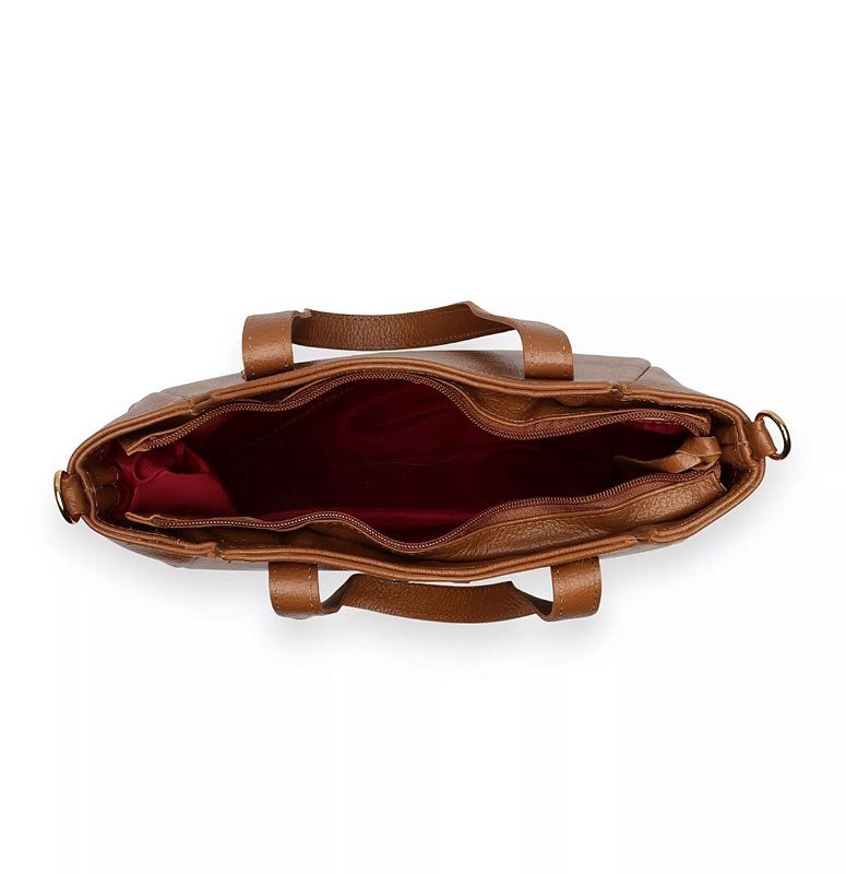 BOLSA FEMININA EM COURO Caramelo 3