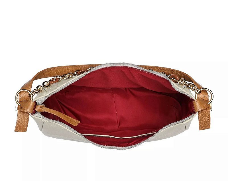 BOLSA FEMININA EM COURO Marfim 3