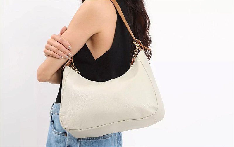 BOLSA FEMININA EM COURO Marfim 4
