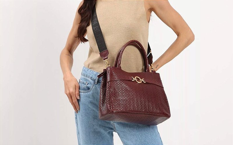 BOLSA FEMININA EM COURO Marrom 4