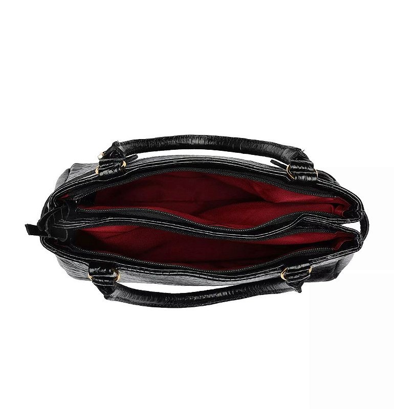BOLSA FEMININA EM COURO Preto 3