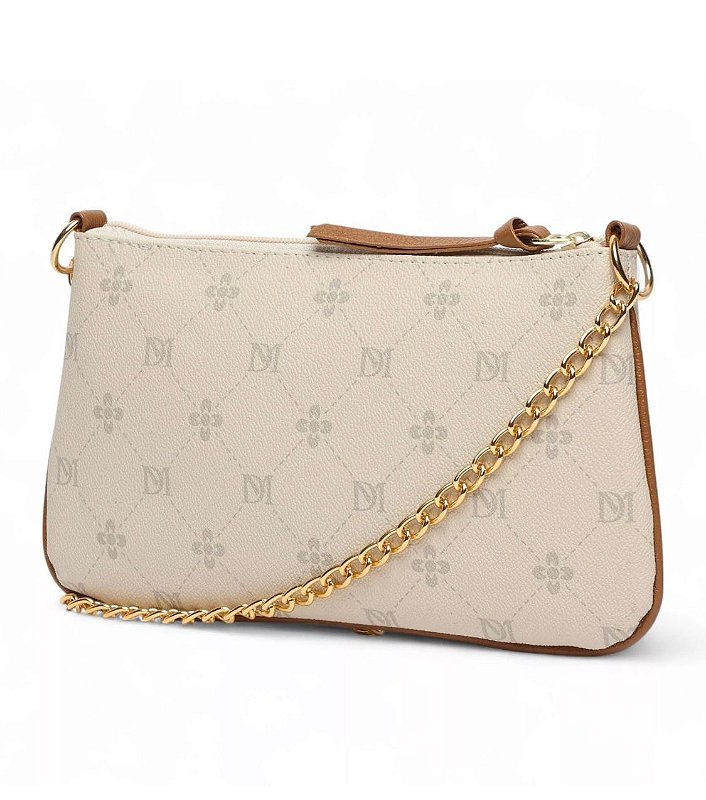 BOLSA FEMININA EM MONOGRAMA Bege 2