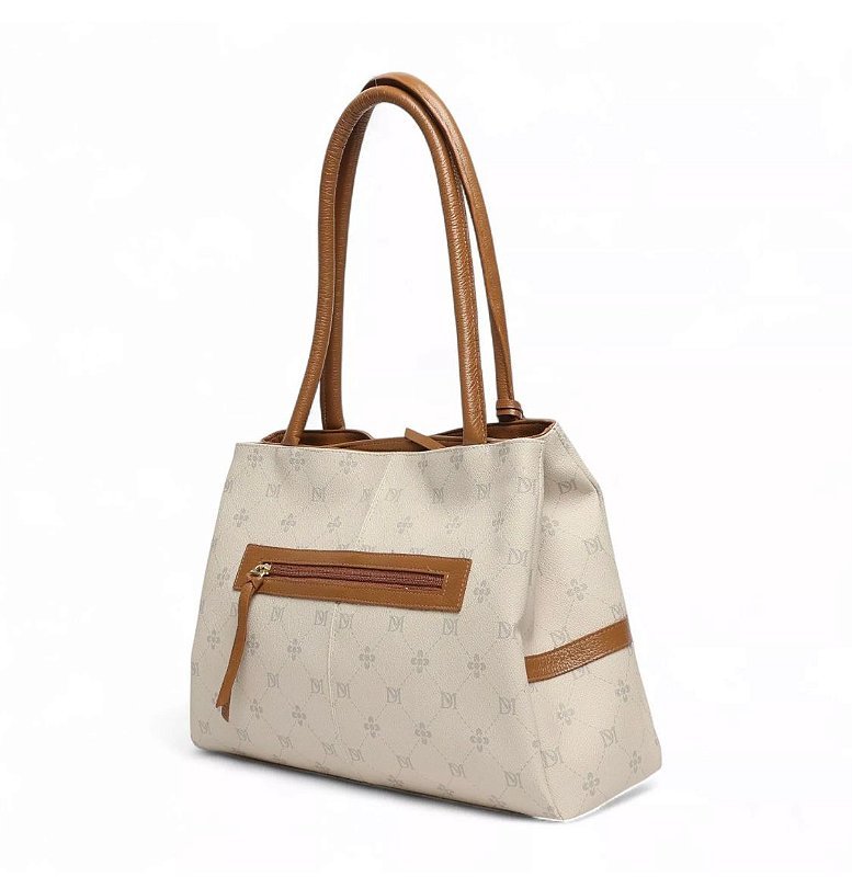 BOLSA FEMININA EM MONOGRAMA Marfim 2