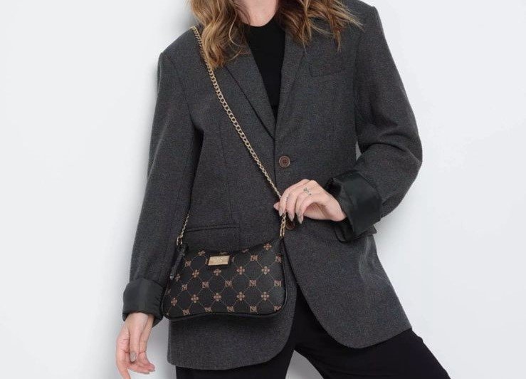 BOLSA FEMININA EM MONOGRAMA Preto 3