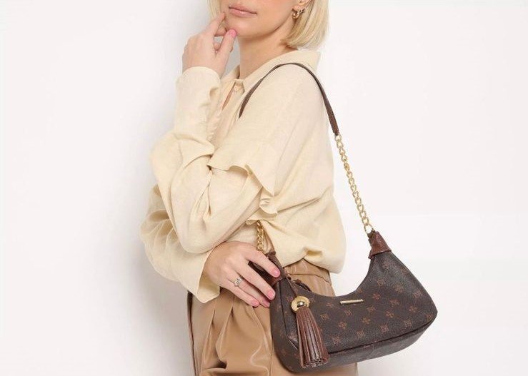BOLSA FEMININA EM MONOGRAMA Café 3