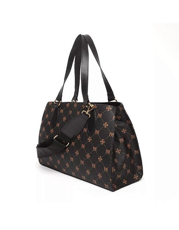 BOLSA FEMININA EM MONOGRAMA Preto 2