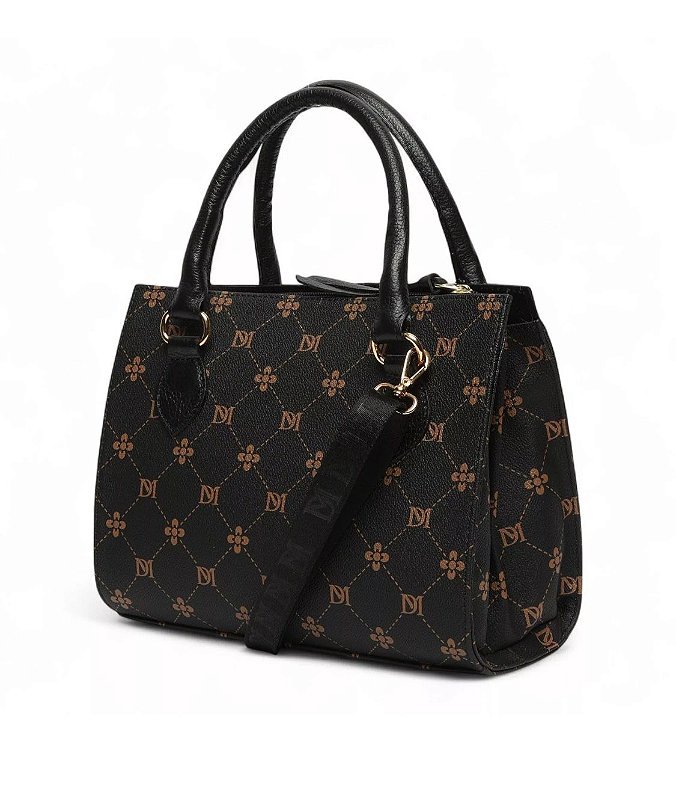 BOLSA FEMININA EM MONOGRAMA Preto 2