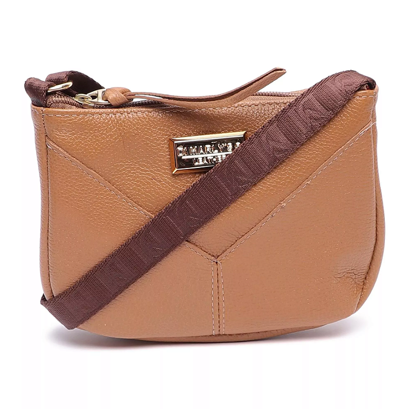 KIT 2 BOLSAS EM COURO Preto/Caramelo 2
