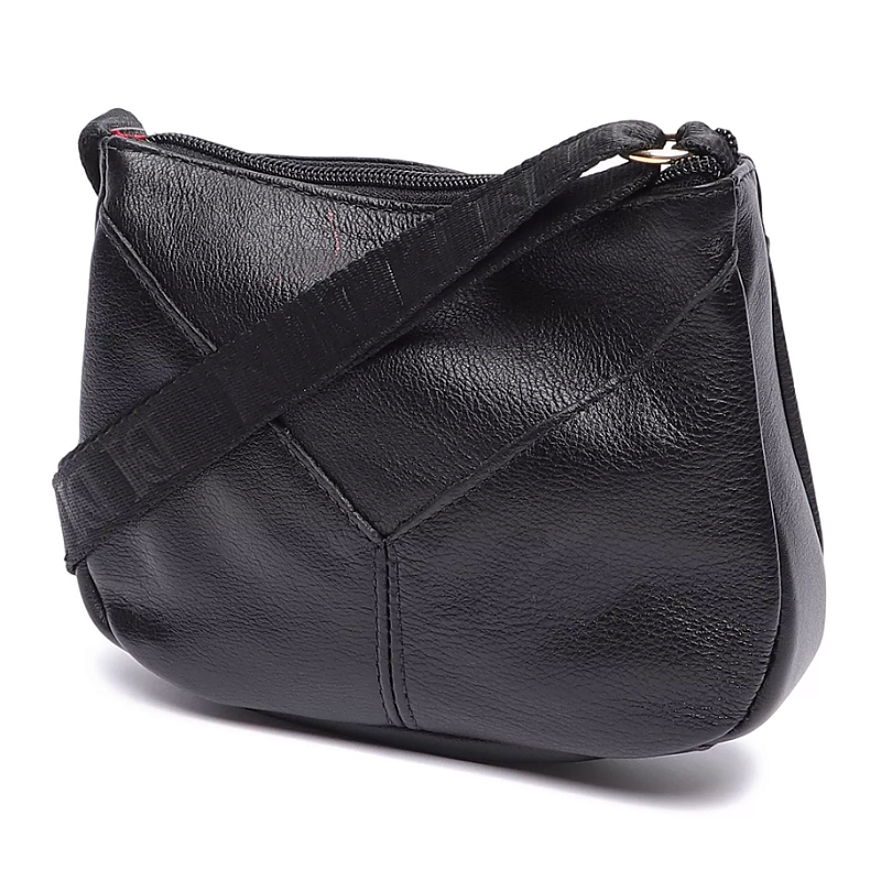 KIT 2 BOLSAS EM COURO Preto/Caramelo 5