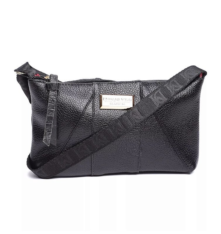 KIT 2 BOLSAS EM COURO Preto/Caramelo 2