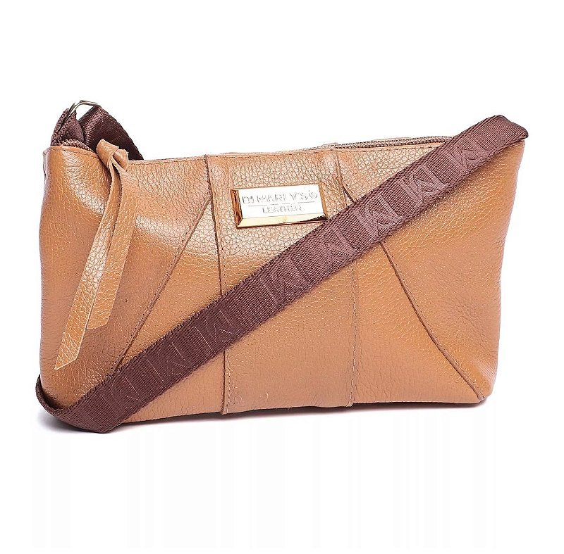 KIT 2 BOLSAS EM COURO Preto/Caramelo 3