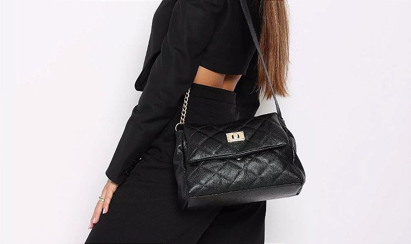 DI MARLYS BOLSA FEMININA EM COURO Preto 3