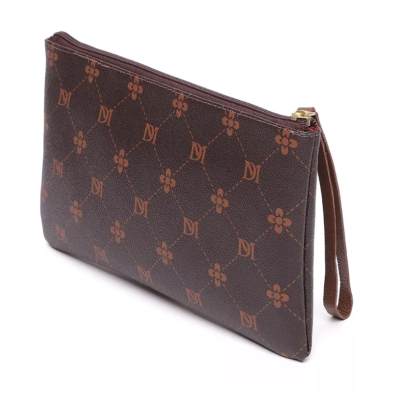 Bolsa Feminina Clutch em Couro Legitimo - 7863 Pinhão/Mel 2