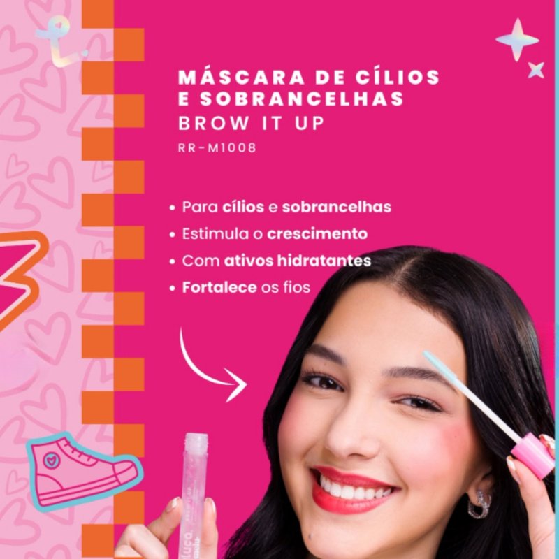 Mascara de Cilios e Sobrancelha Brow It  Luluca   - RRM-1008 - Melu ÚNICO 4